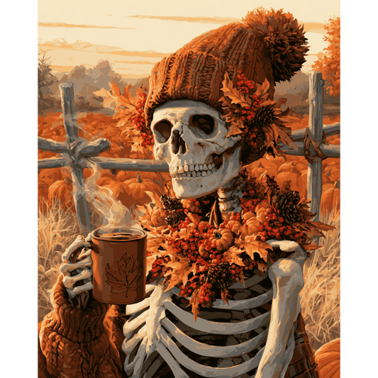 Skelet herfst koffie