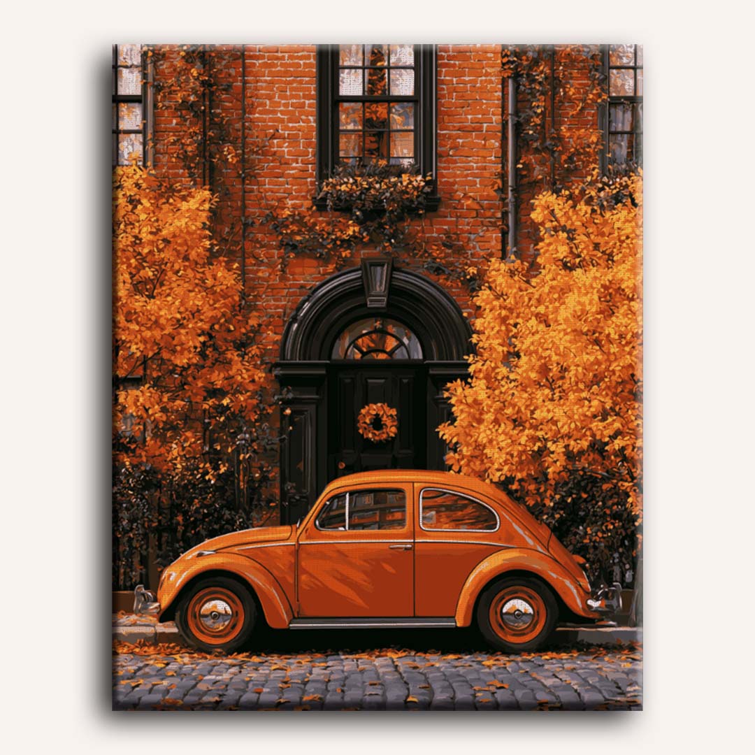 Vintage kever herfst
