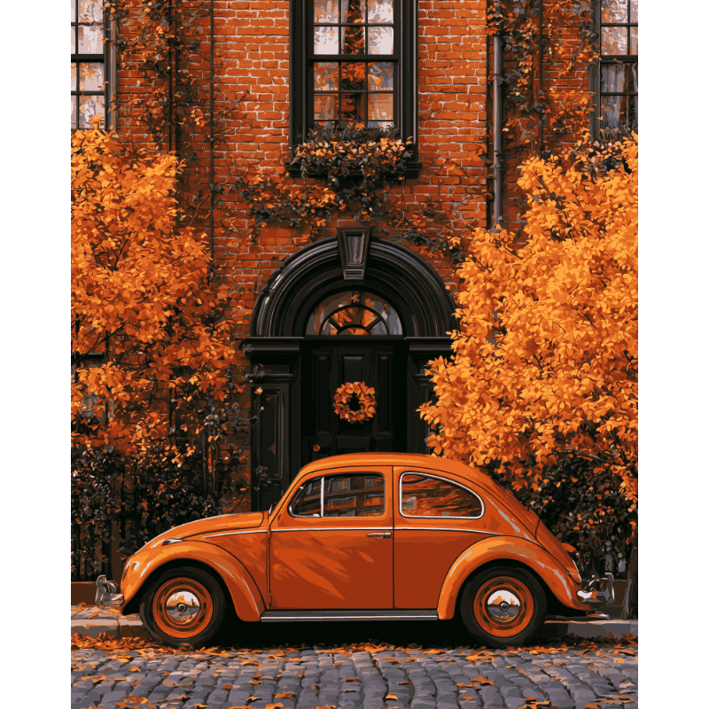 Vintage kever herfst