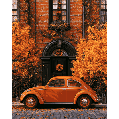 Vintage kever herfst