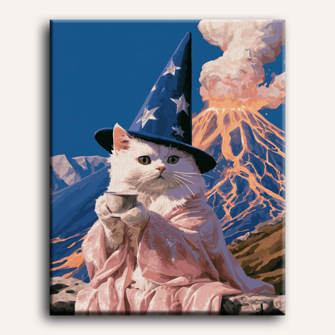 Vulkaan tovenaar kat