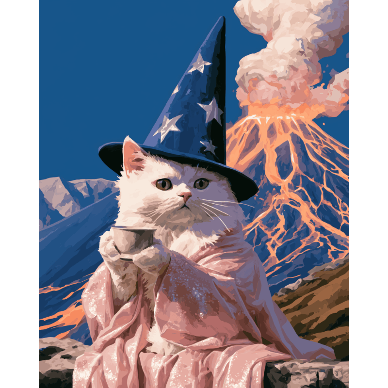 Vulkaan tovenaar kat