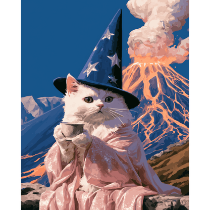 Vulkaan tovenaar kat