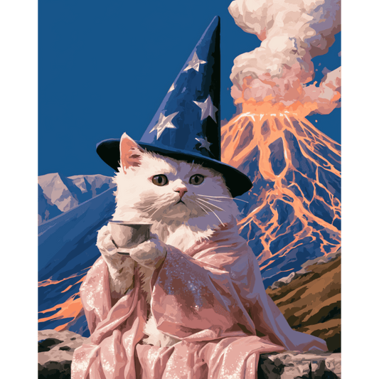 Vulkaan tovenaar kat