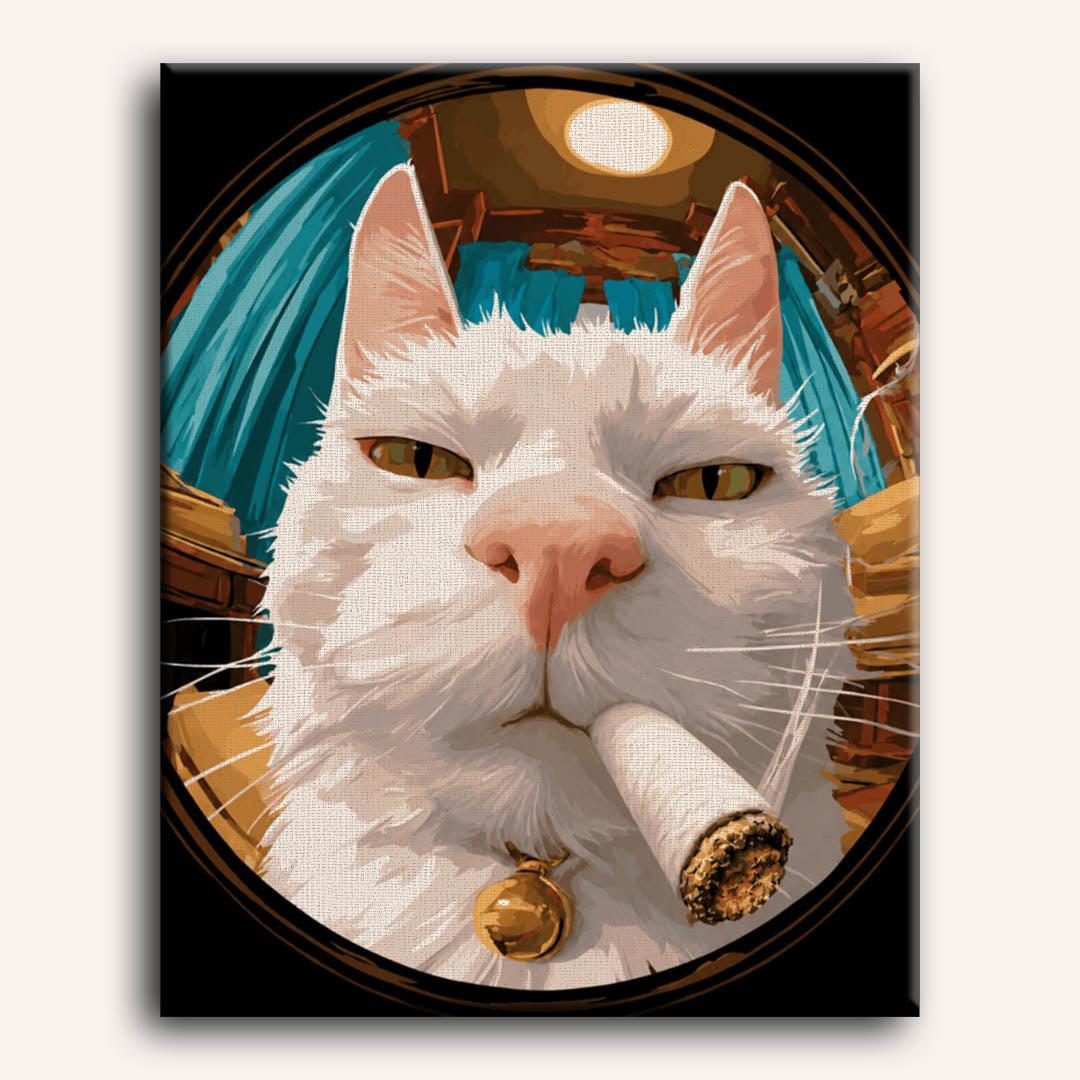 Tovenaar kat pijp