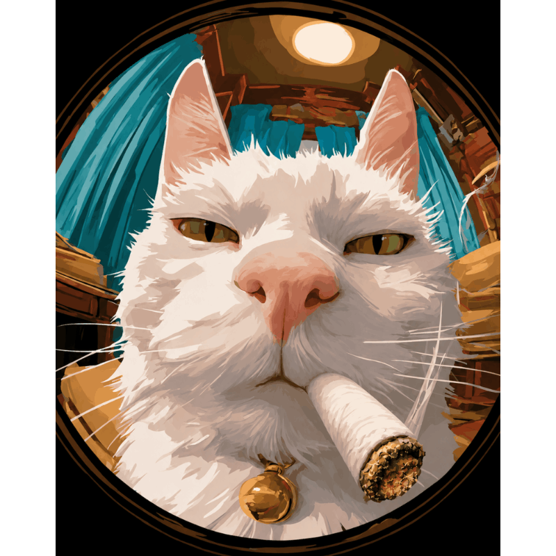 Tovenaar kat pijp