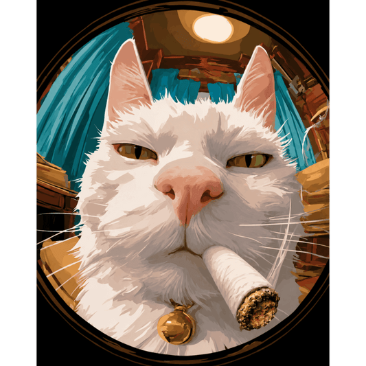 Tovenaar kat pijp