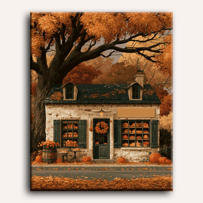 Herfst bakkerij cottage