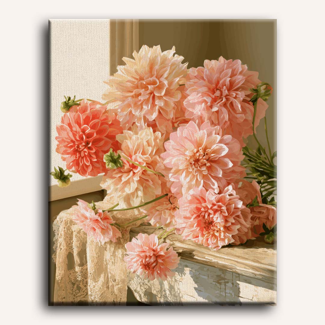 Blozende dahlia boeket