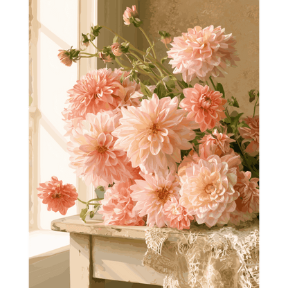 Dahlia vensterbank - Schilder Op Nummers