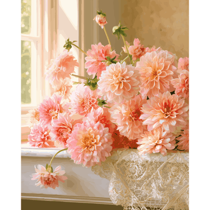 Dahlia in het licht - Schilder Op Nummers
