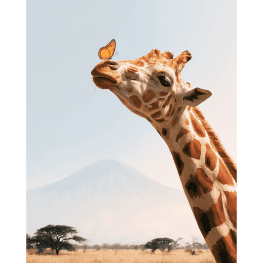 Kilimanjaro giraf - Schilder Op Nummers
