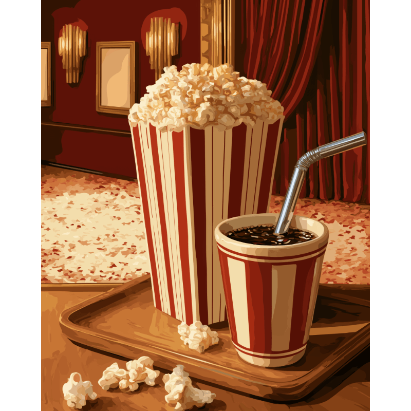 Filmavond popcorn - Schilder Op Nummers
