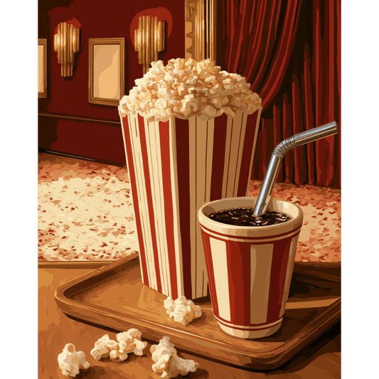 Filmavond popcorn - Schilder Op Nummers