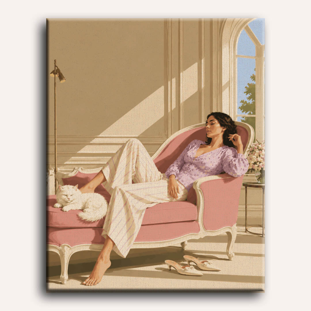 Roze chaise longue rust