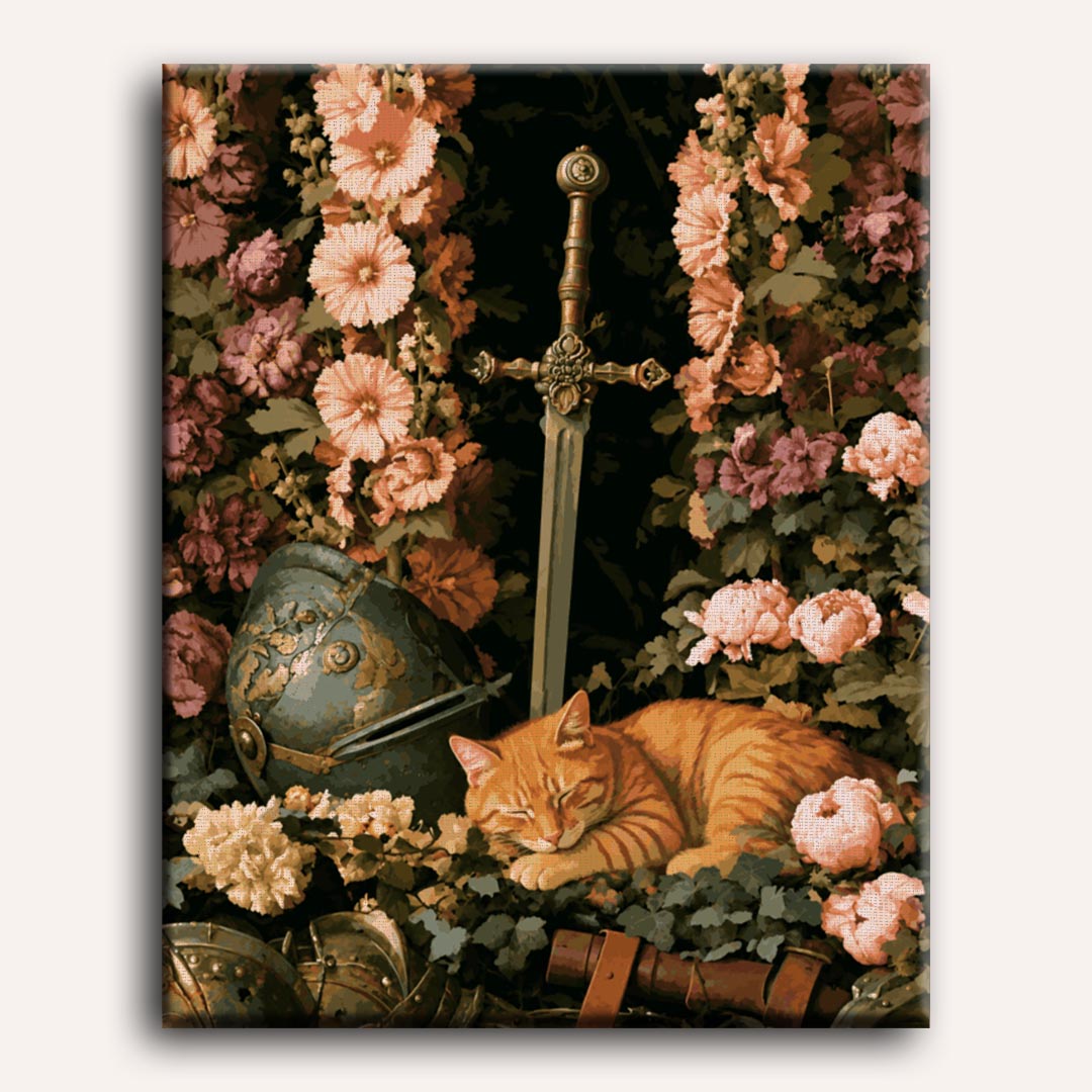 Slapende kat & zwaard