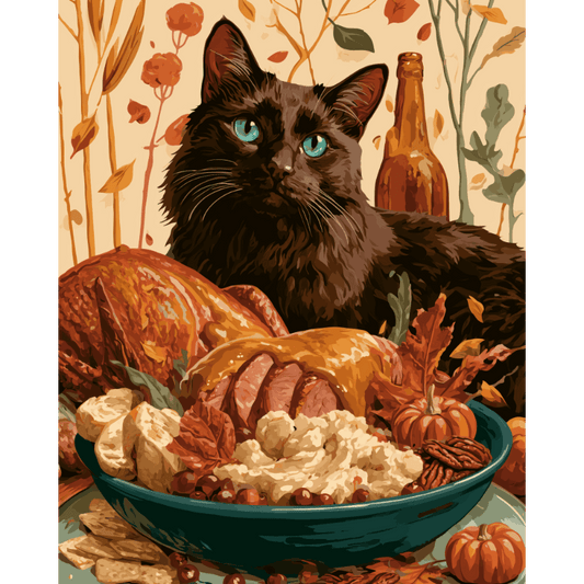Thanksgiving kat - Schilder Op Nummers