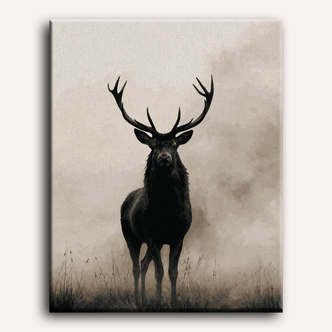 Hert in de mist