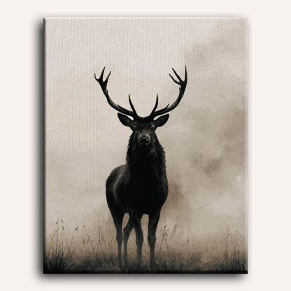Hert in de mist