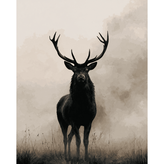 Hert in de mist - Schilder Op Nummers