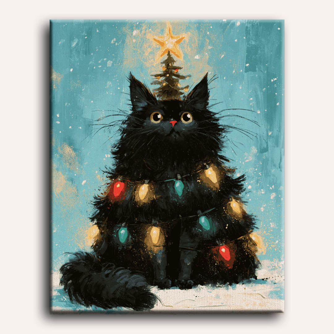 Kitten kerstboom