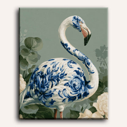 Delfts flamingo in bloei