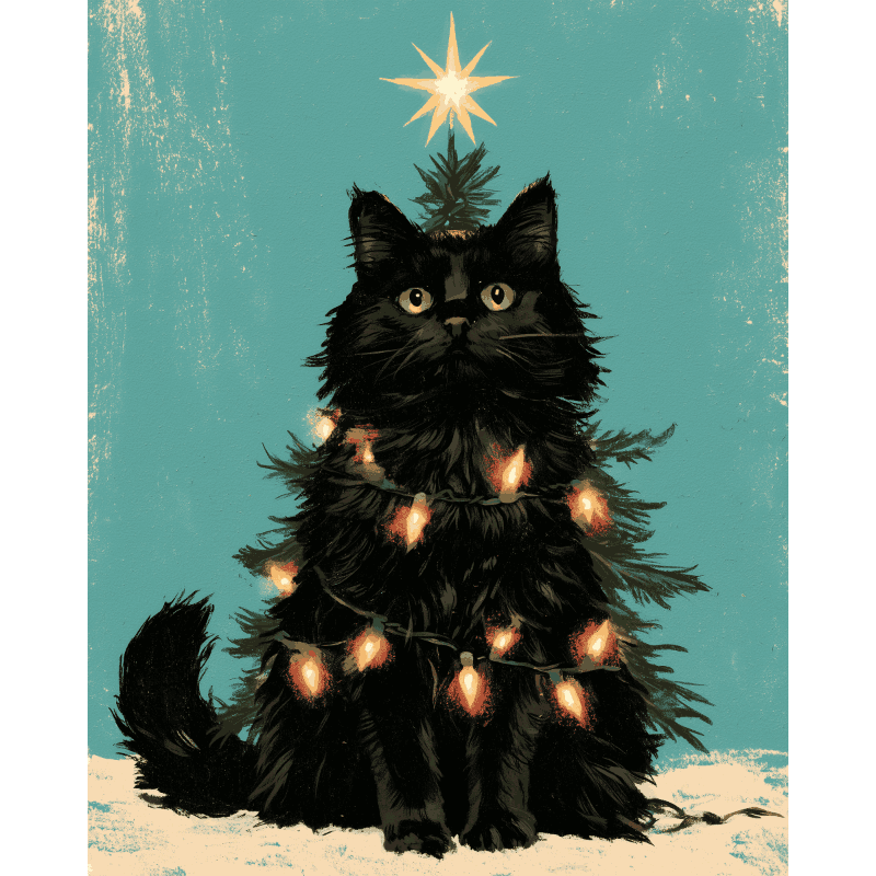 Purrfect kleine boom - Schilder Op Nummers