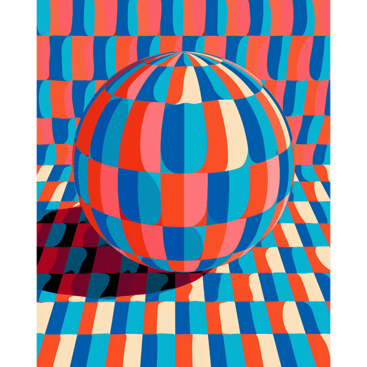 Op art bol - Schilder Op Nummers