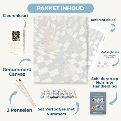 Glazen knikker werveling