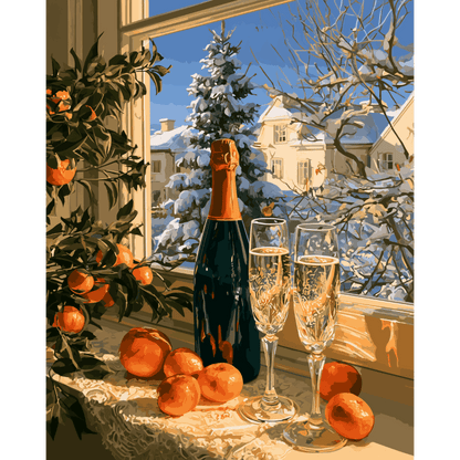 Proost op de winter - Schilder Op Nummers