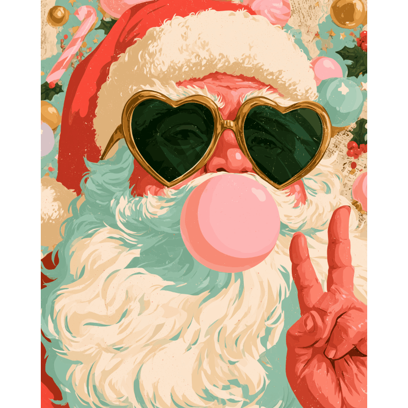 Disco Kerstman - Schilder Op Nummers