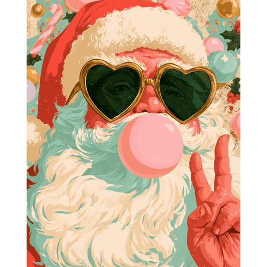 Disco Kerstman - Schilder Op Nummers