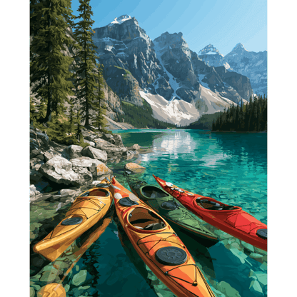 Canadese Rockies kajaks - Schilder Op Nummers