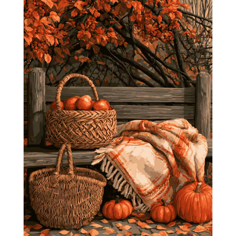 Gezellige herfst mand - Schilder Op Nummers