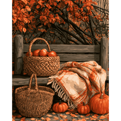 Gezellige herfst mand - Schilder Op Nummers