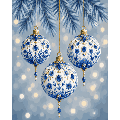 Delfts kerstversieringen - Schilder Op Nummers