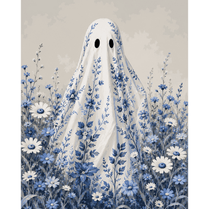 Bloemen spook - Schilder Op Nummers