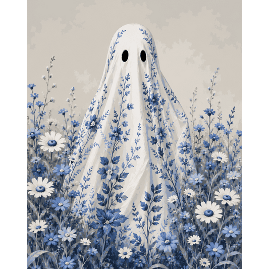 Bloemen spook - Schilder Op Nummers