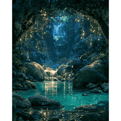Mystiek bos meer - Schilder Op Nummers