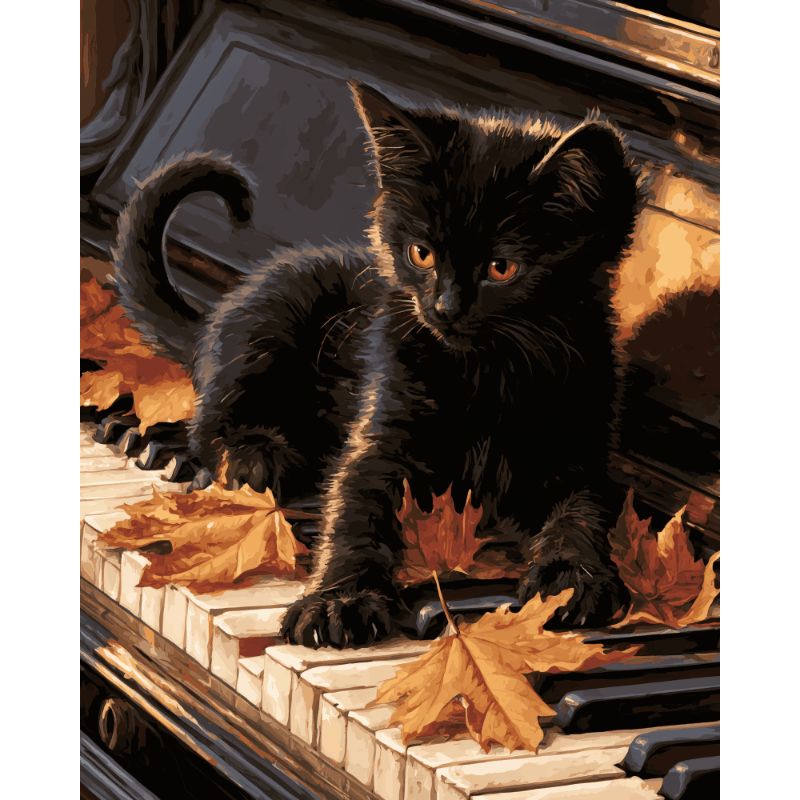 Piano kitten - Schilder Op Nummers