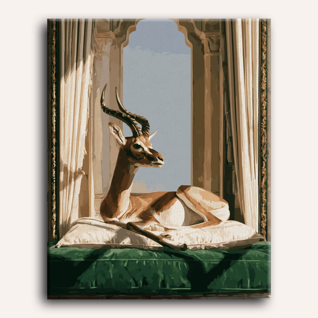 Antilope bij het raam
