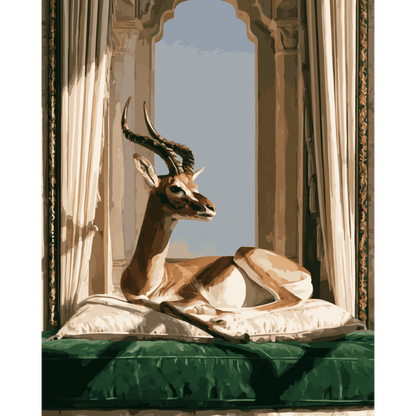 Antilope bij het raam