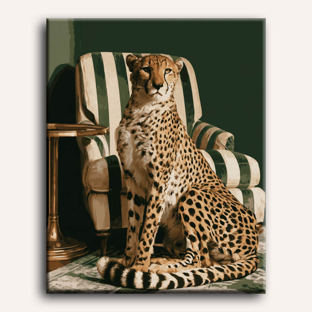 Cheetah op de fauteuil