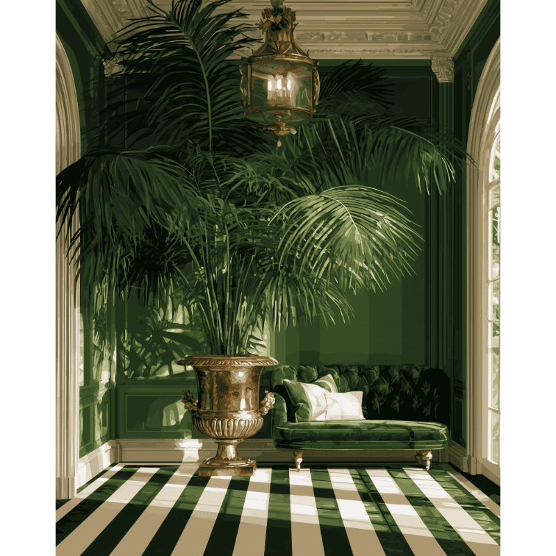 Smaragdgroene palmkamer