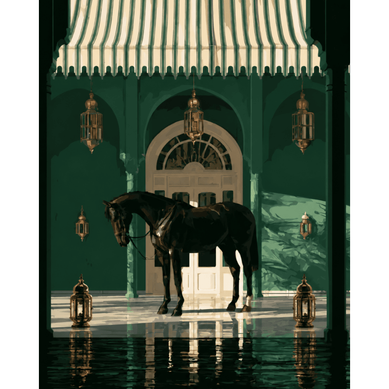 Paard in de lobby