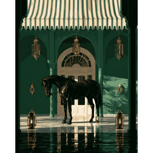 Paard in de lobby