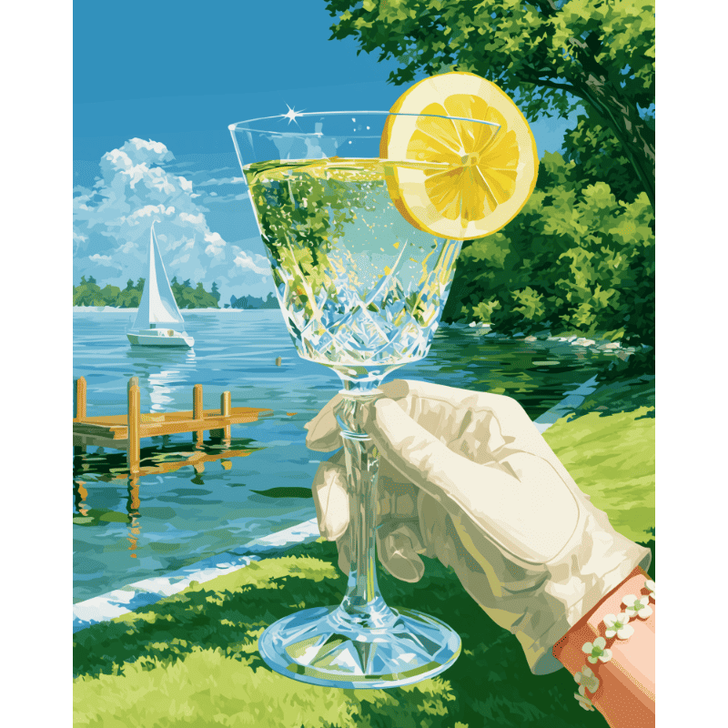 Cocktail aan het meer