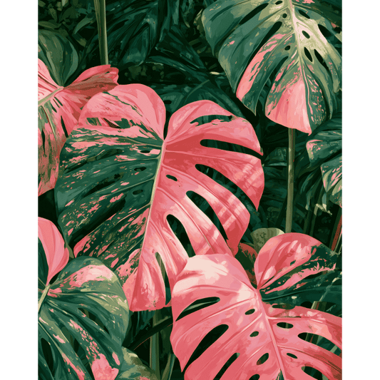 Tropische roze bladeren