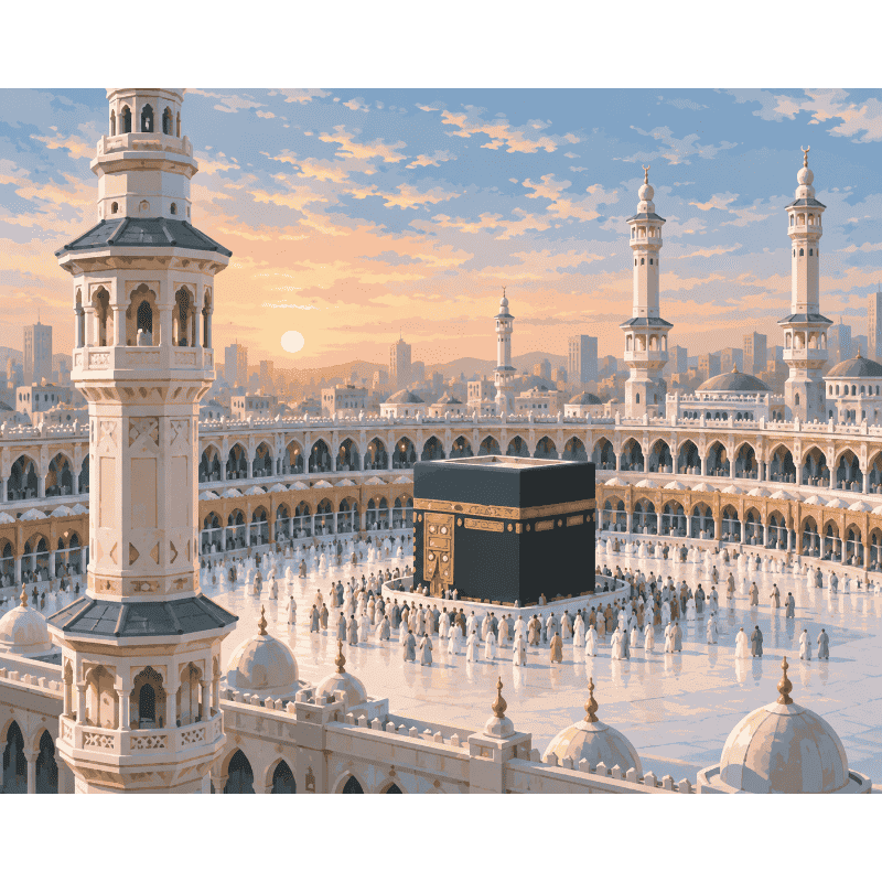 Mekka bij dageraad