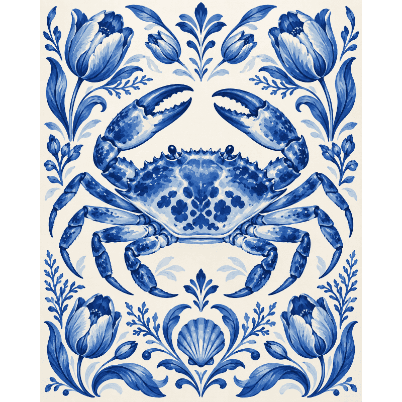 Delfts blauwe krab